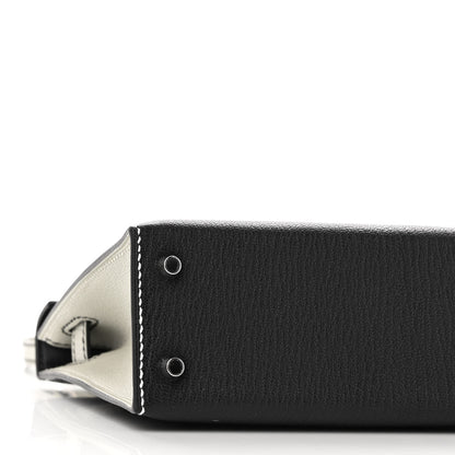 Hermes Chevre Mysore Horseshoe Mini Kelly Sellier 20 Black Gris Meyer 8 of 10