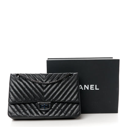 Chanel Aged Calfskin Chevron Quilted 2.55 Reissue 226 So Black 11 of 11