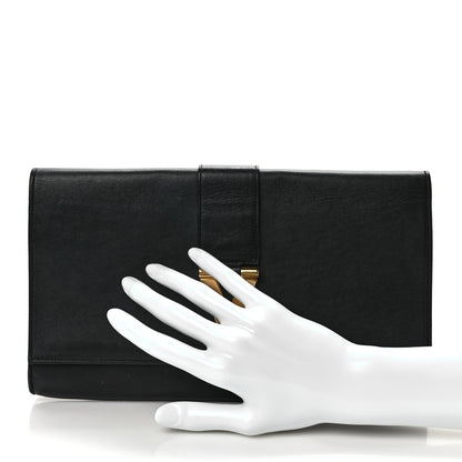 Saint Laurent Calfskin Classic Y Ligne Clutch Black 2 of 12