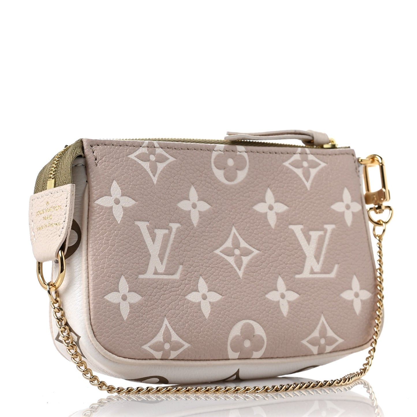 Empreinte Spring in the City Mini Pochette Accessories Kaki Beige Cream