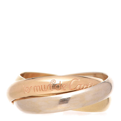 Cartier 18K Pink Yellow White Gold Classic Les Must De Trinity Ring 52 6 1 of 4
