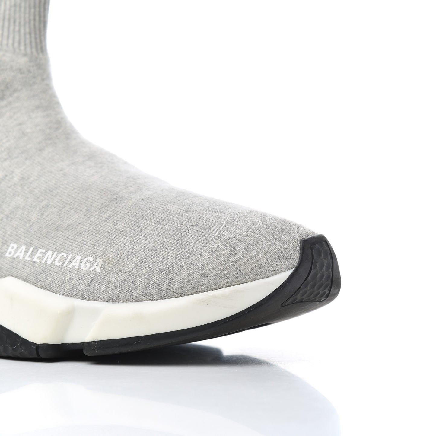 Sweatshirt Knit Bi-Color Sole Womens Speed Sneakers 39 Grey White Black