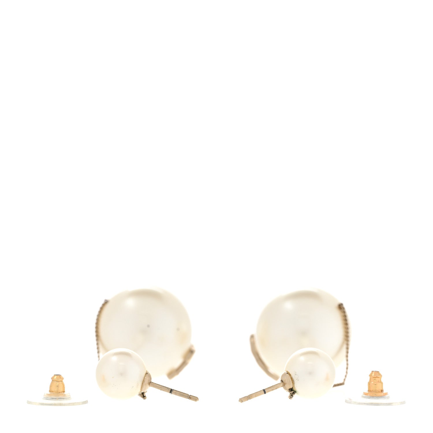 Chanel Pearl CC Chain Drop Earrings Gold 3 of 6