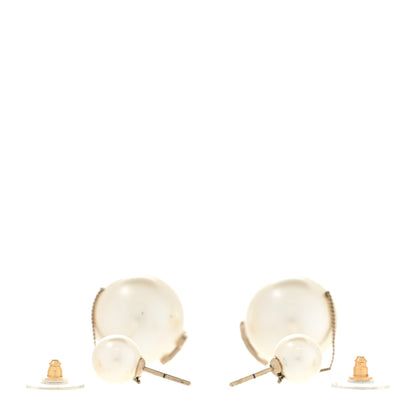 Chanel Pearl CC Chain Drop Earrings Gold 3 of 6