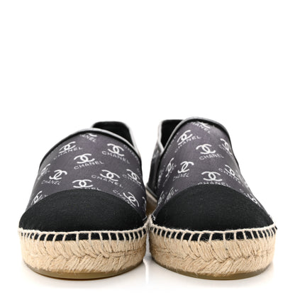 Chanel Mesh Grosgrain CC Espadrilles 41 Black White 2 of 9