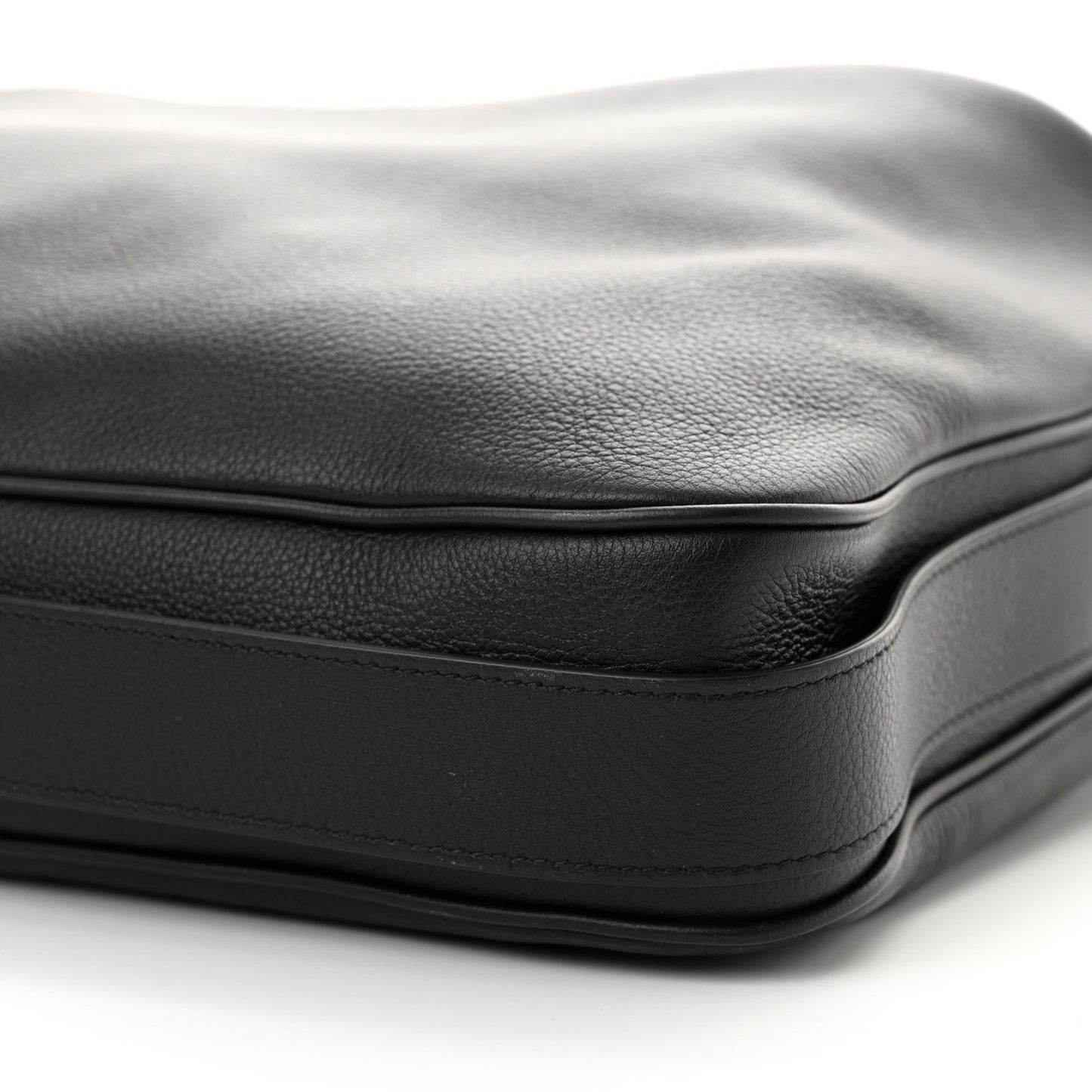 Supple Calfskin Large Romy Shoulder Bag Black