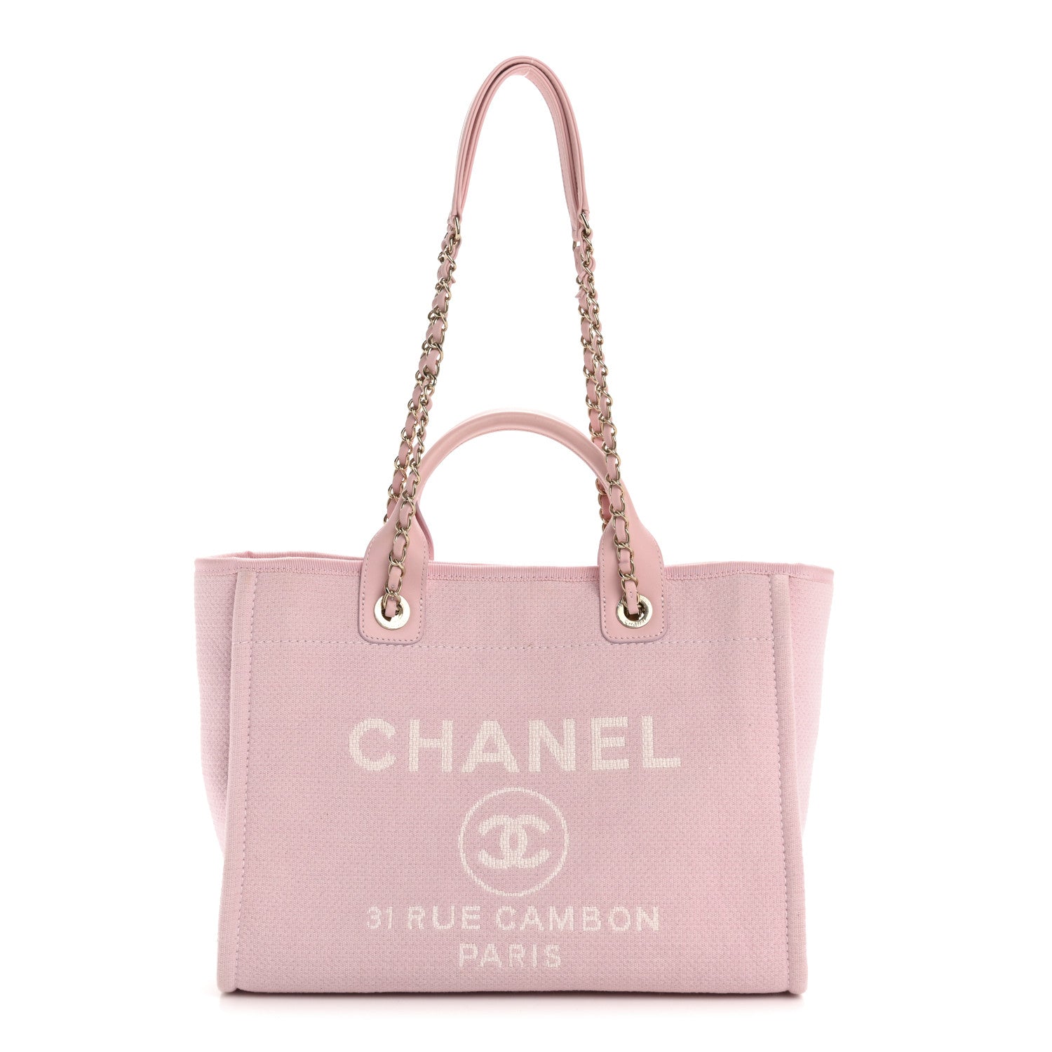 Chanel Mixed Fibers Small Deauville Tote Pink 3 of 13