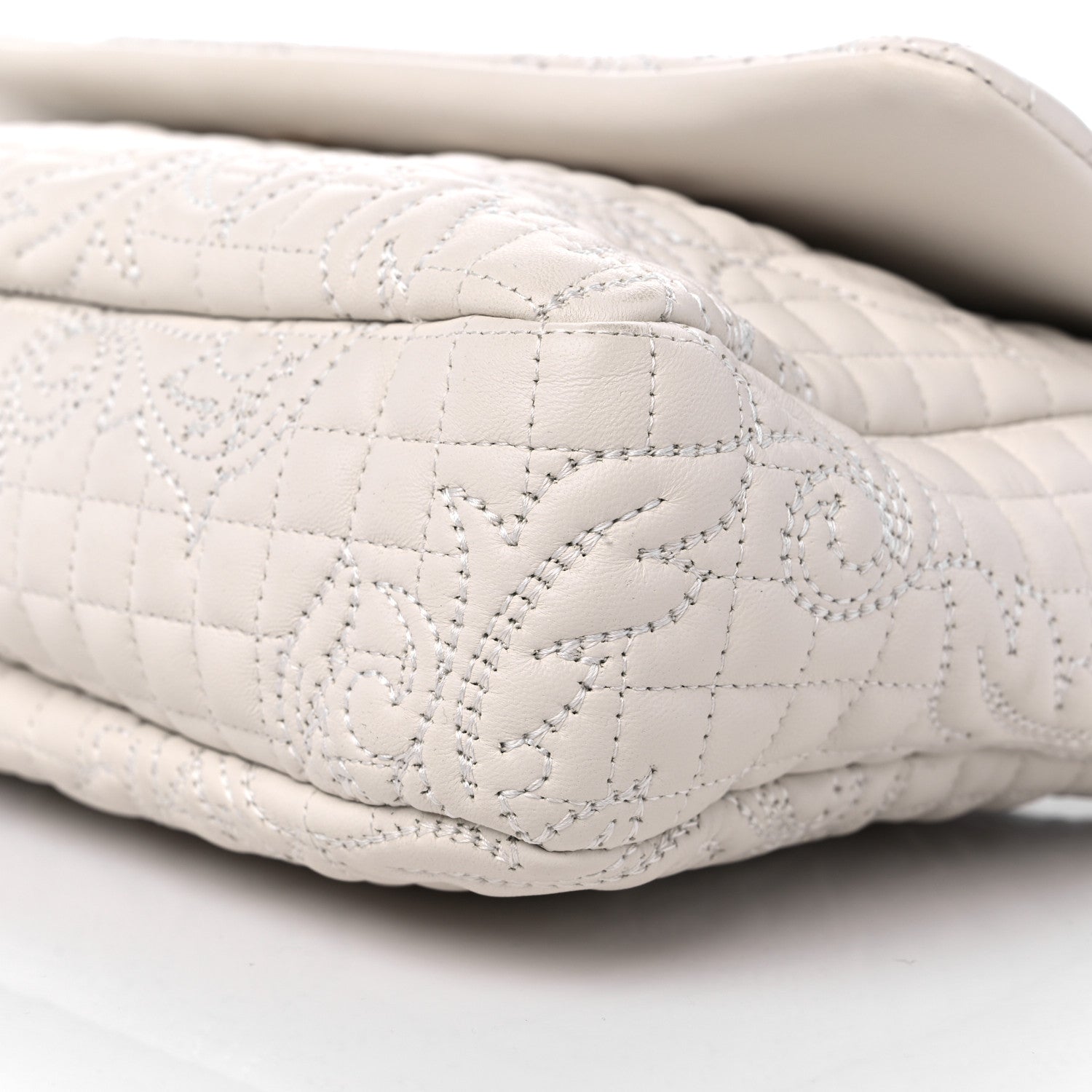 Versace Nappa Barocco Quilted Vanitas Crossbody White 9 of 9