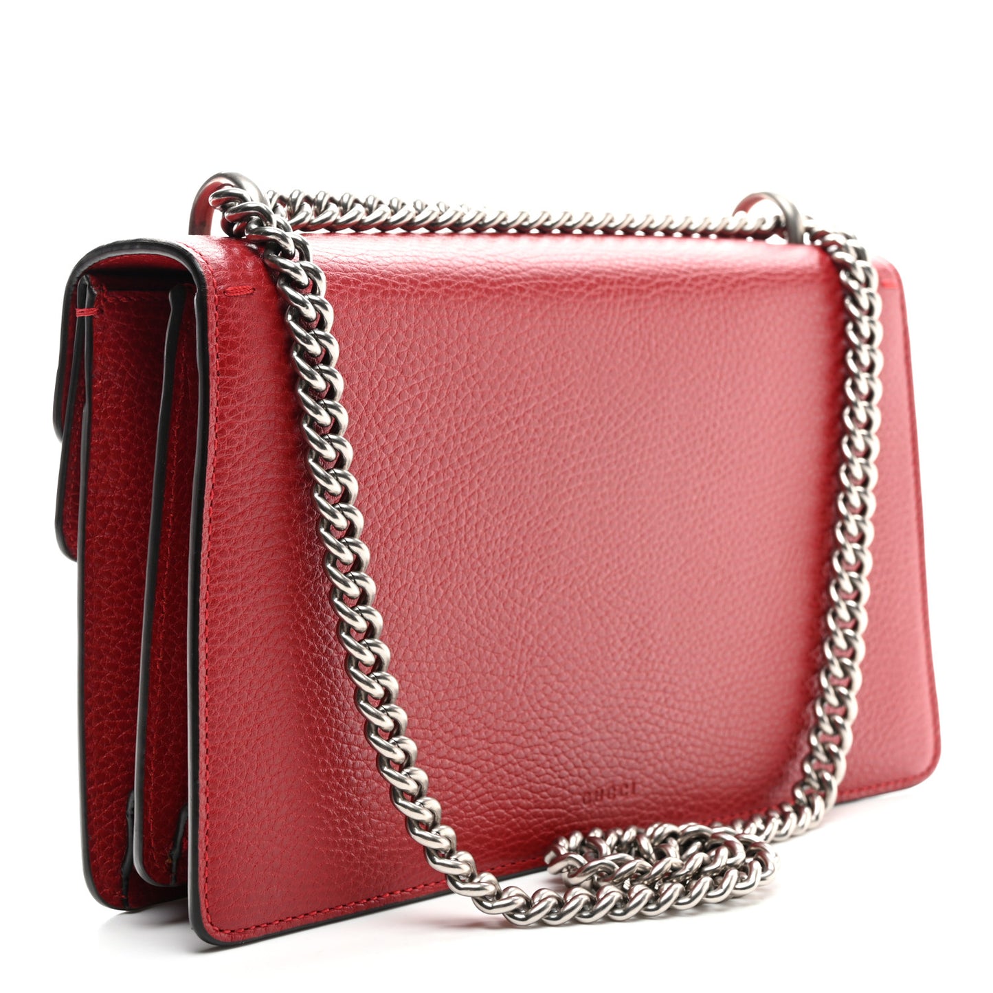 Dollar Calfskin Swarovski Crystal Small Dionysus Shoulder Bag Hibiscus Red