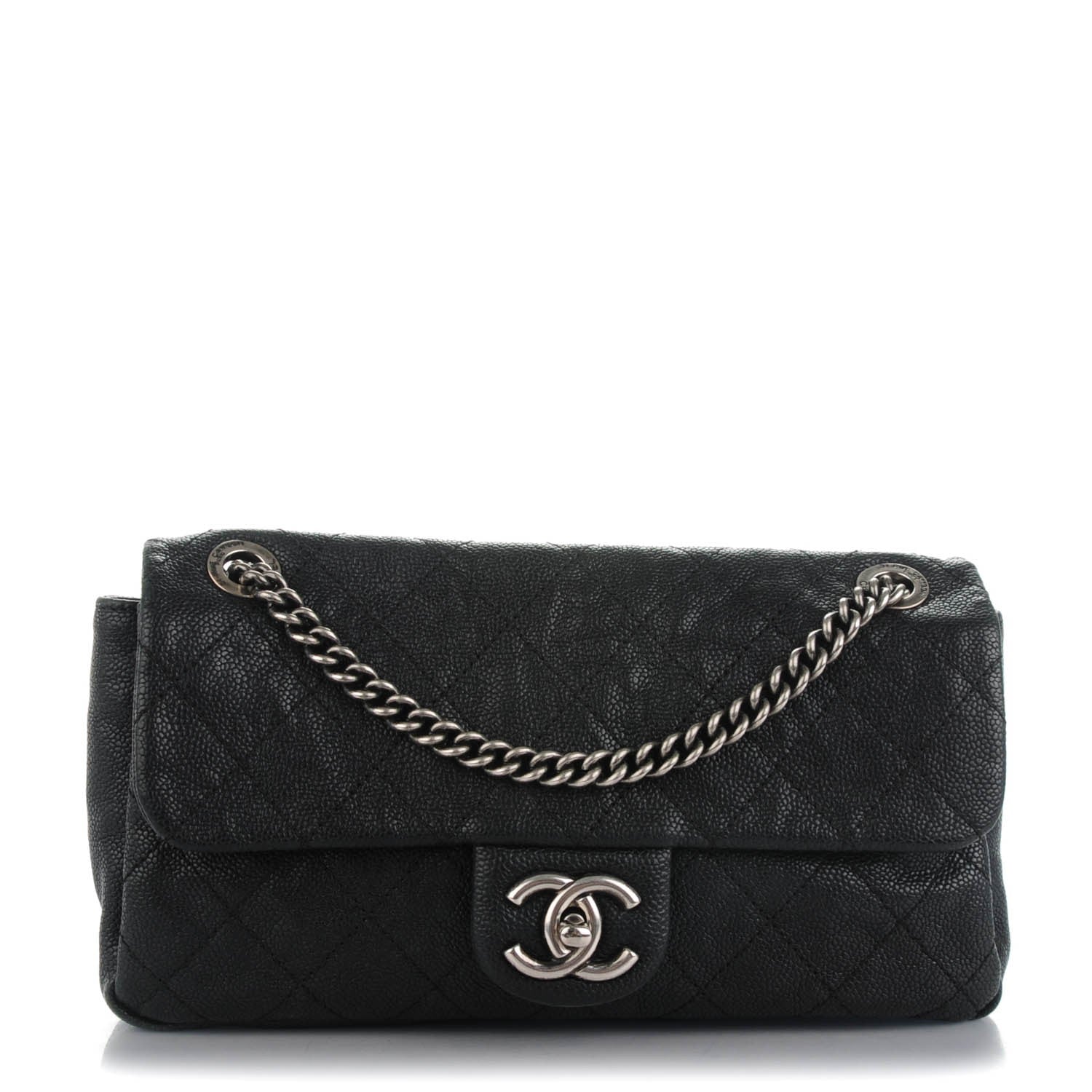 Chanel Caviar Quilted Medium Simply CC Flap Black 1 of 7