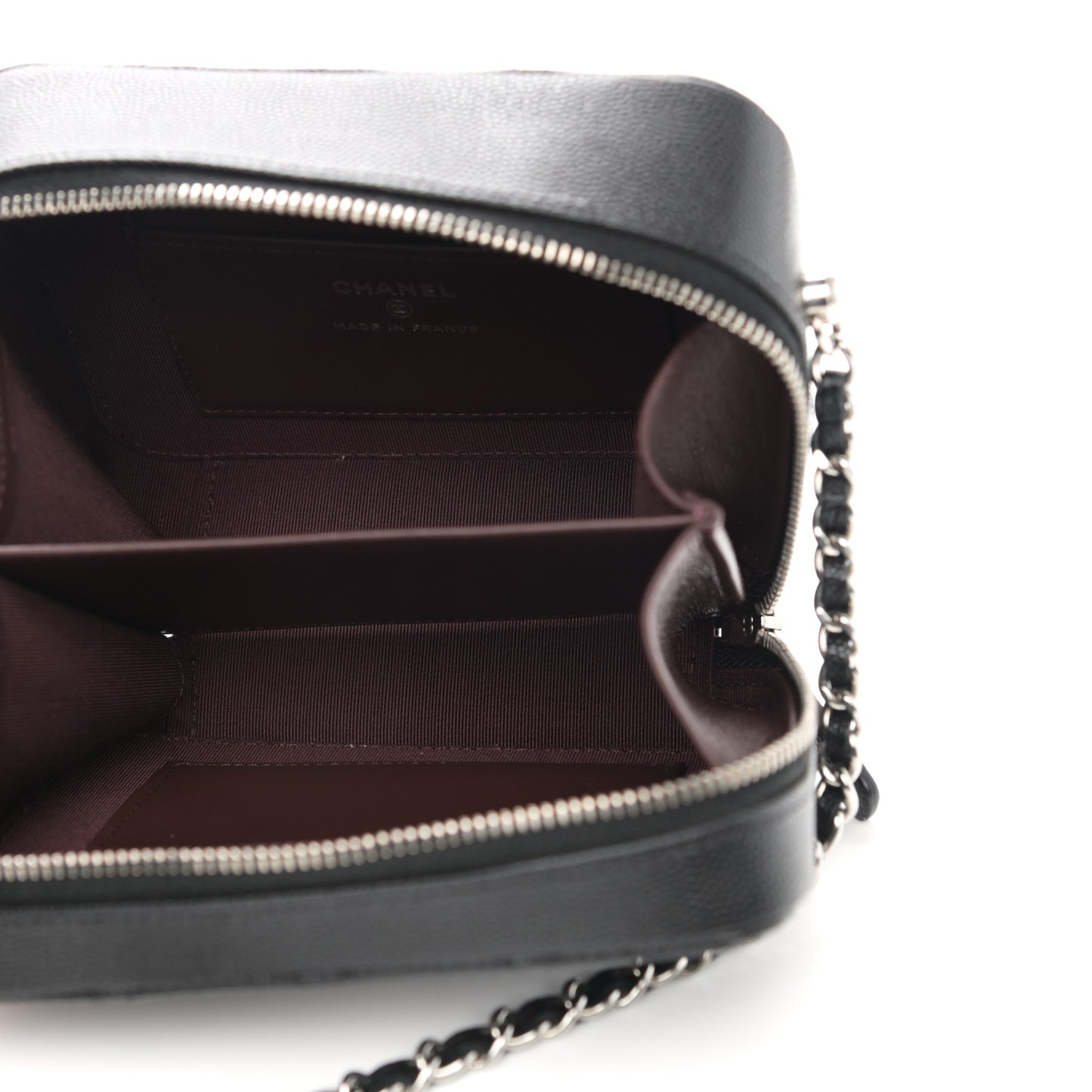 Caviar Quilted Camera Bag Black