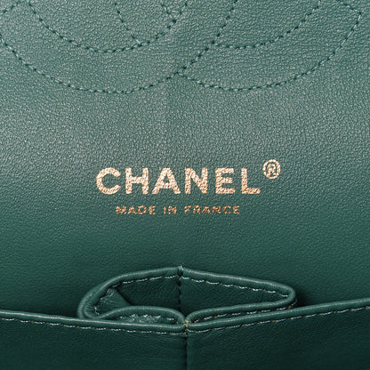 Chanel Lambskin Quilted Medium Double Flap Green 6 of 14