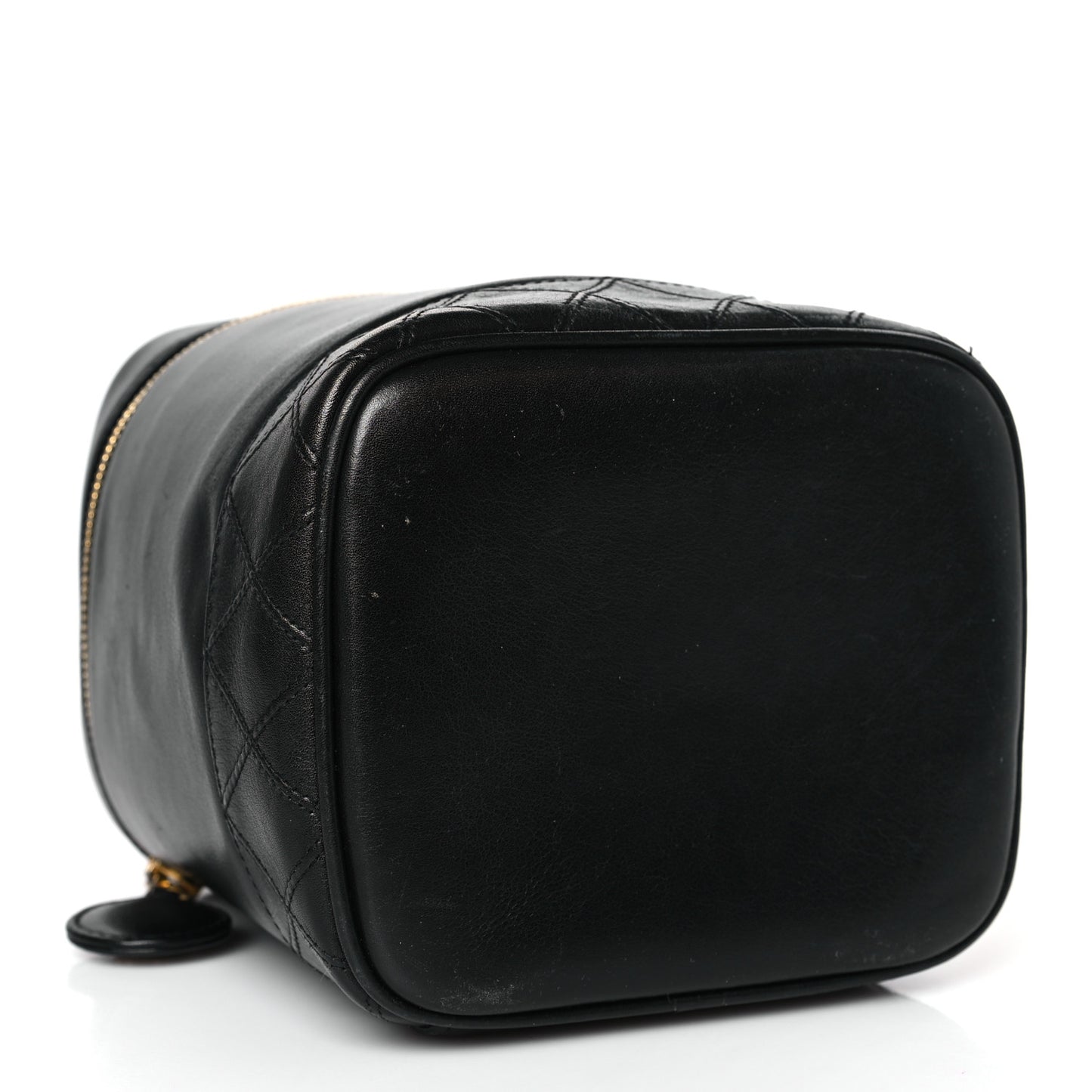 Lambskin Vanity Cosmetic Case Black