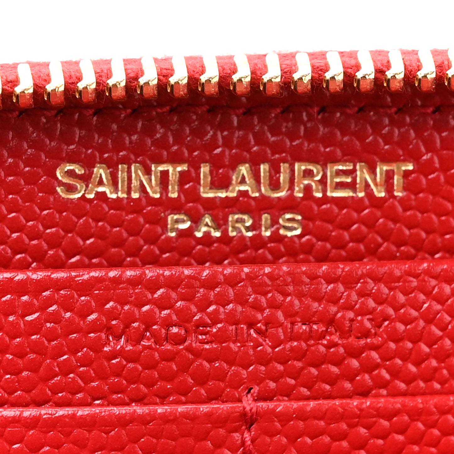 Grain De Poudre Matelasse Chevron Monogram Zip Around Wallet Rouge Eros