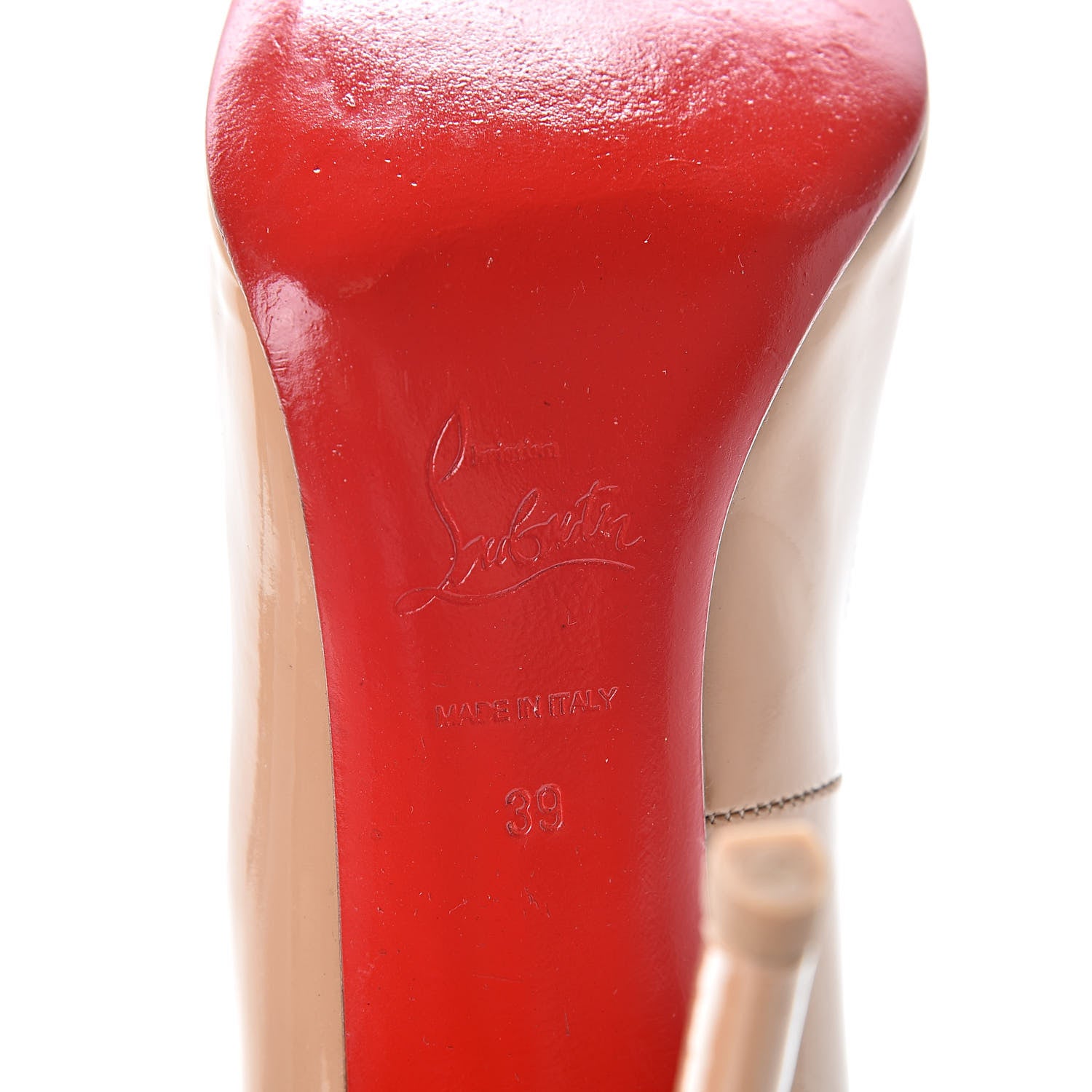 Christian Louboutin Patent Pigalle 120 Pumps 39 Nude 8 of 19