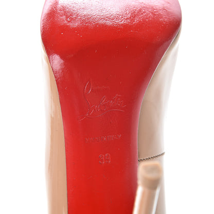 Christian Louboutin Patent Pigalle 120 Pumps 39 Nude 8 of 19