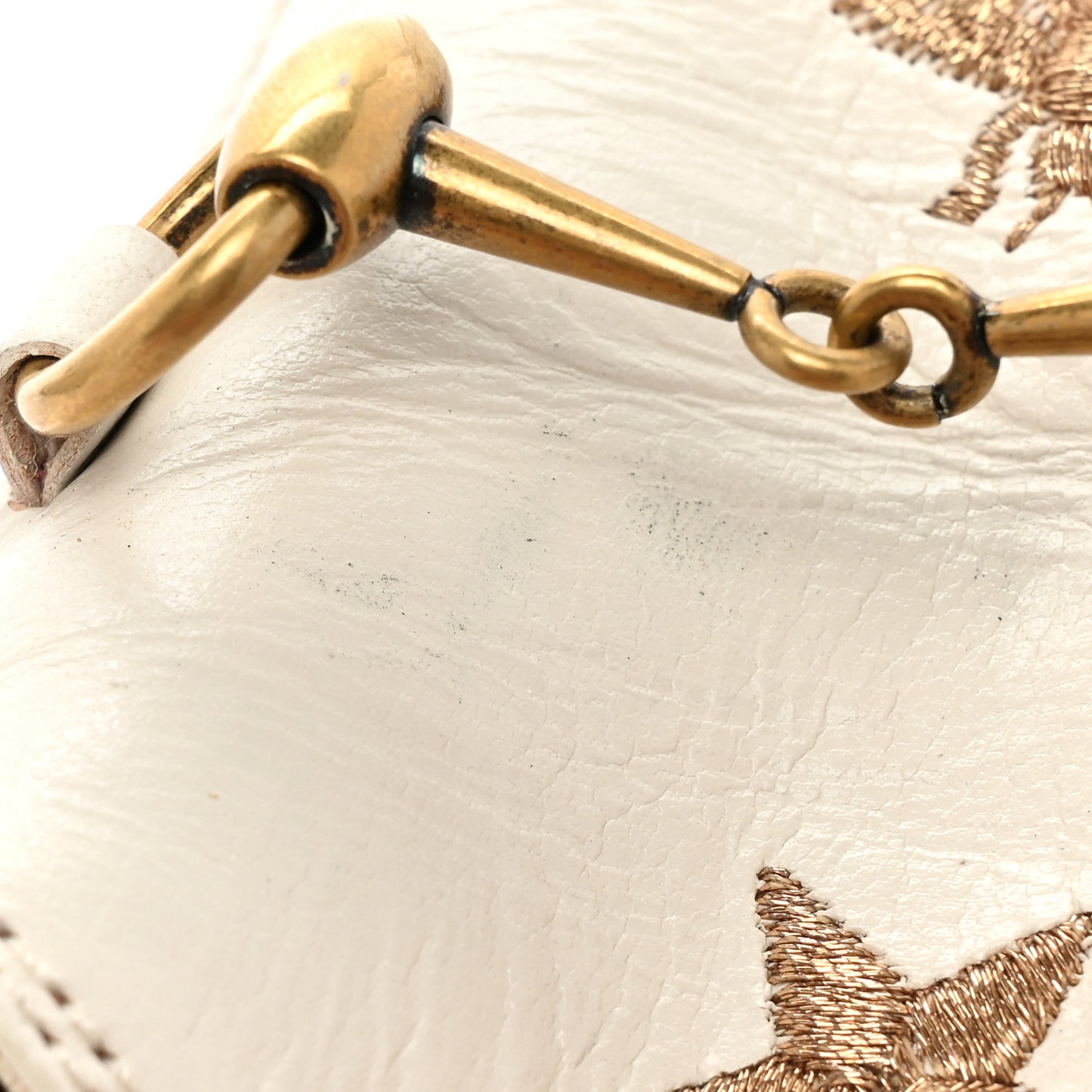 Goatskin Bee Star Embroidered Womens Jordaan Loafers 40 Mystic White