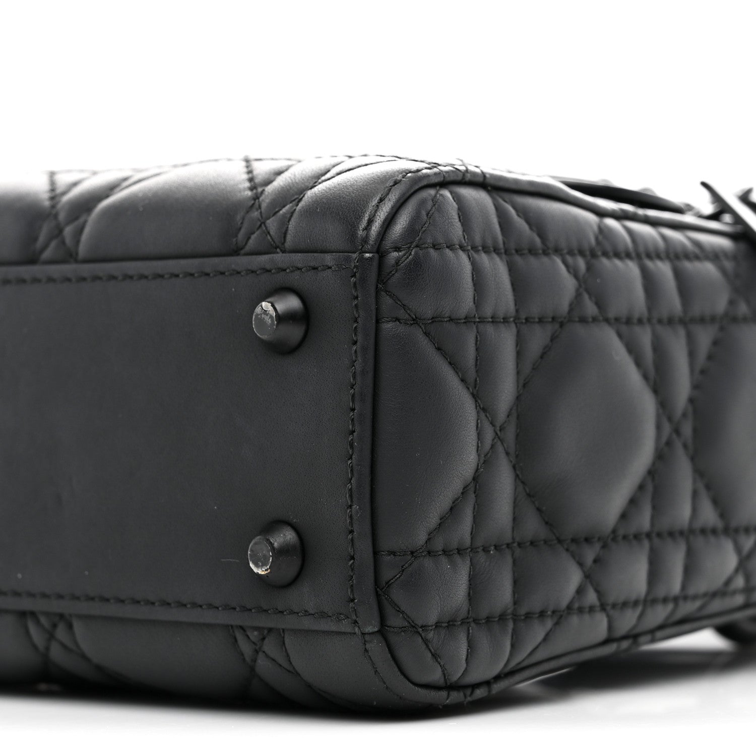 Christian Dior Ultra Matte Calfskin Cannage Mini Lady Dior Black 10 of 10
