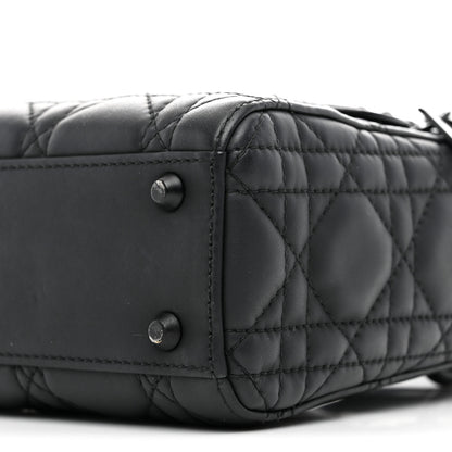 Christian Dior Ultra Matte Calfskin Cannage Mini Lady Dior Black 10 of 10