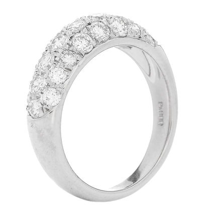 Parker & West by FASHIONPHILE Platinum Diamond 1.18ctw Three Row Dome Band Ring  52 6 6 of 10
