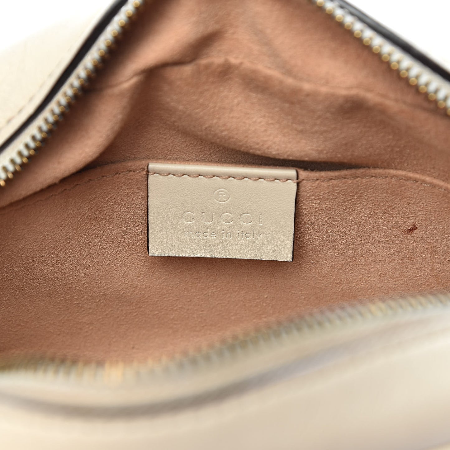 Calfskin Matelasse Mini GG Marmont Chain Shoulder Bag White