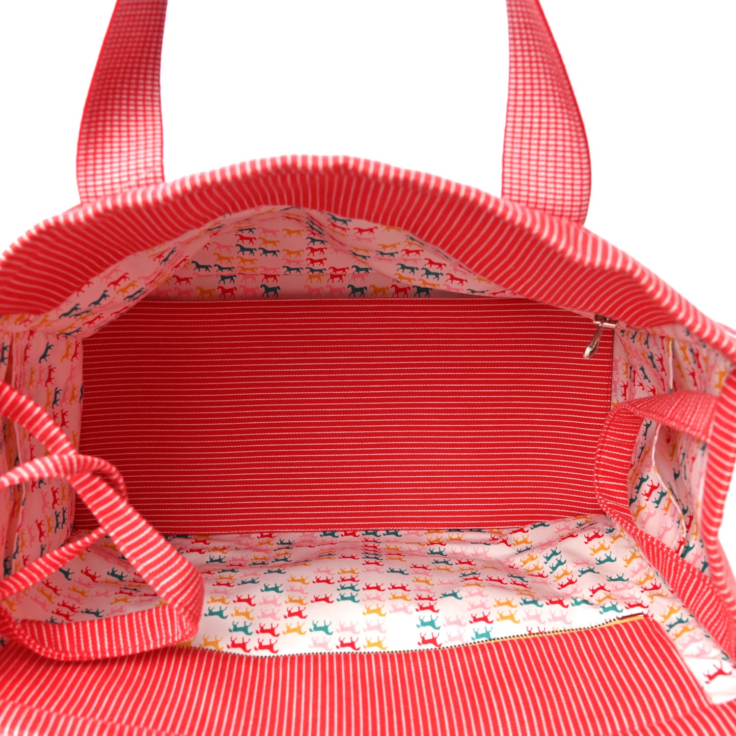 Cotton Canvas Wool Cavalcolor Nappy Tote Bag