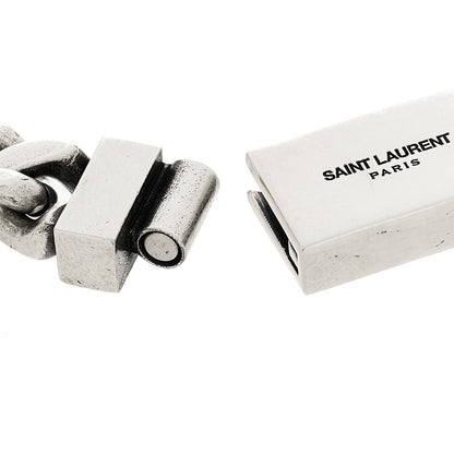 Saint Laurent Metal Curb Chain Bracelet Oxidized Silver 4 of 4