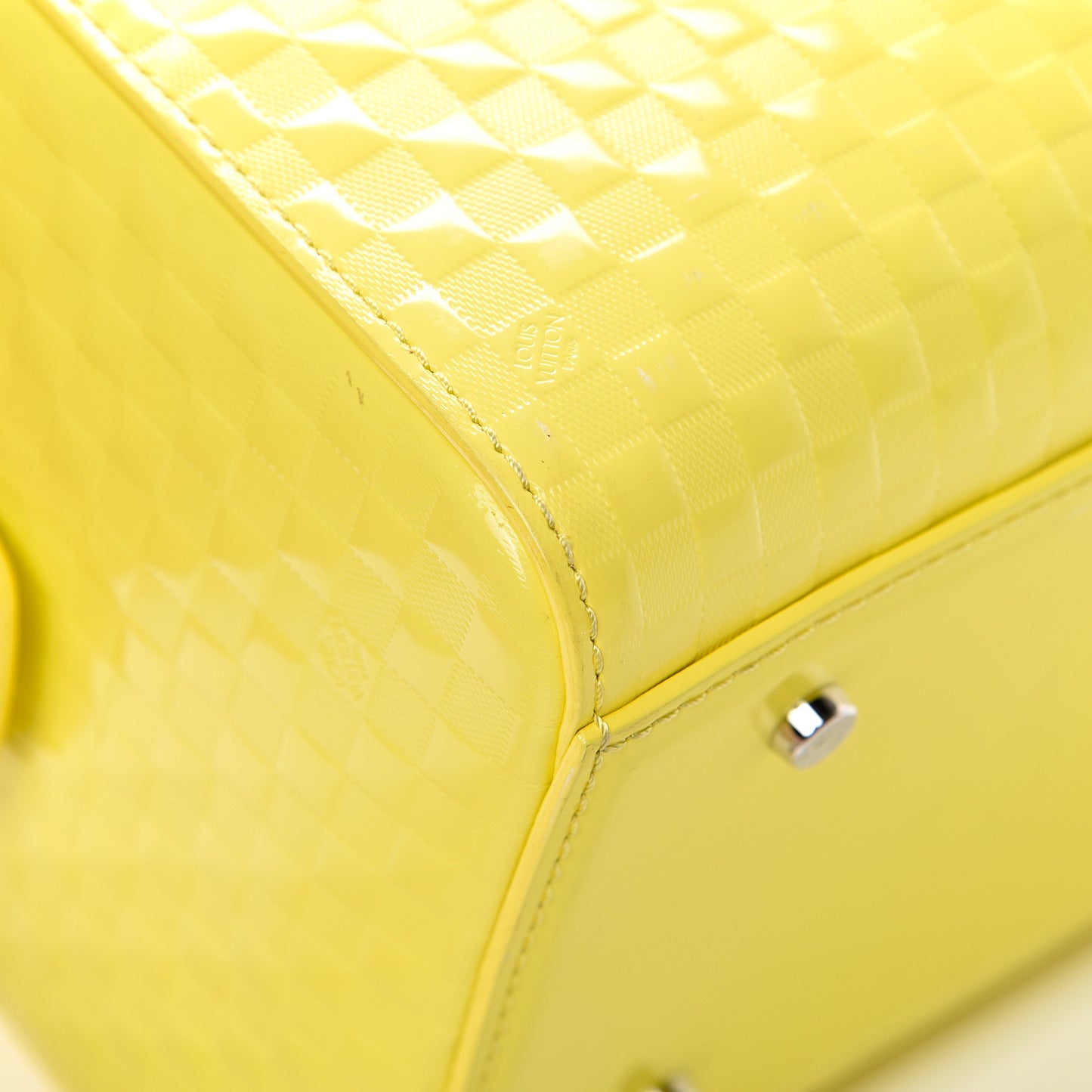 Damier Facette Speedy Cube PM Yellow