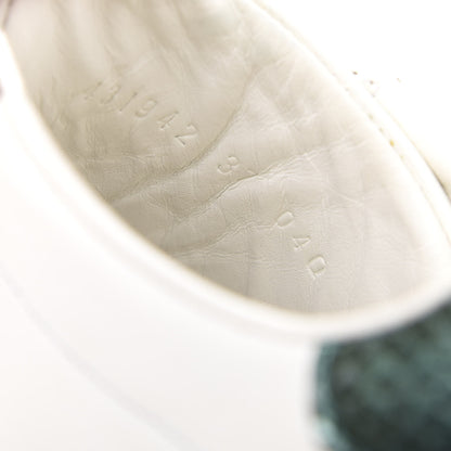 Gucci Calfskin Ayers Bee Embroidered Womens Ace Sneakers 37 White Green 8 of 8