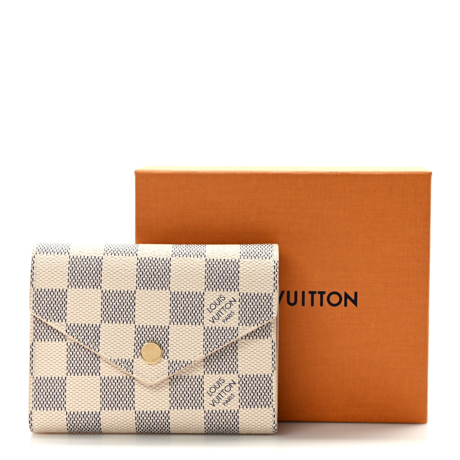 Louis Vuitton Damier Azur Victorine Wallet Rose Ballerine 8 of 8