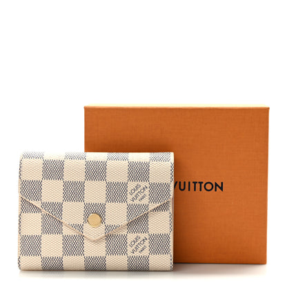 Louis Vuitton Damier Azur Victorine Wallet Rose Ballerine 8 of 8