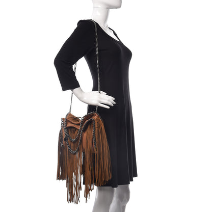 Stella McCartney Eco Suede Mini Fringe Falabella Tote Tan 2 of 14