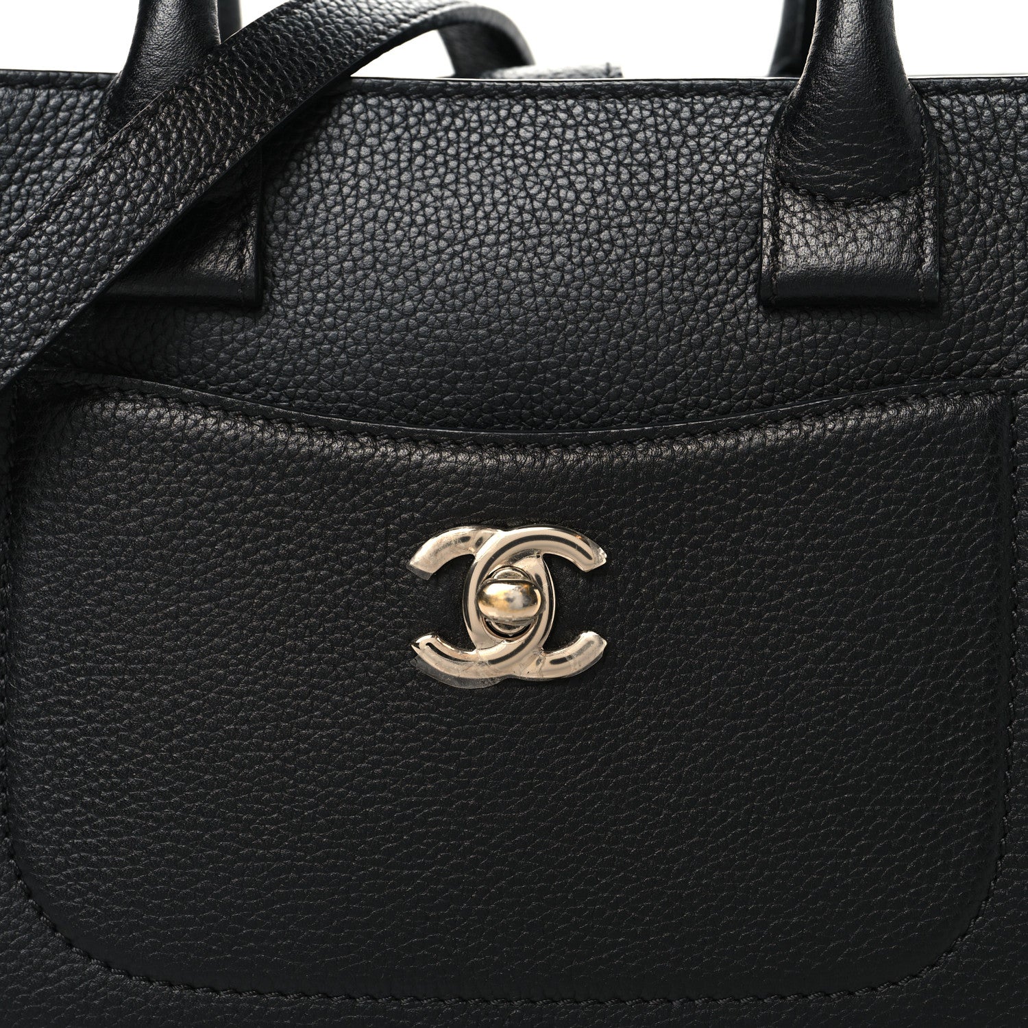 Chanel Grained Calfskin Mini Neo Executive Shopper Tote Black 8 of 10