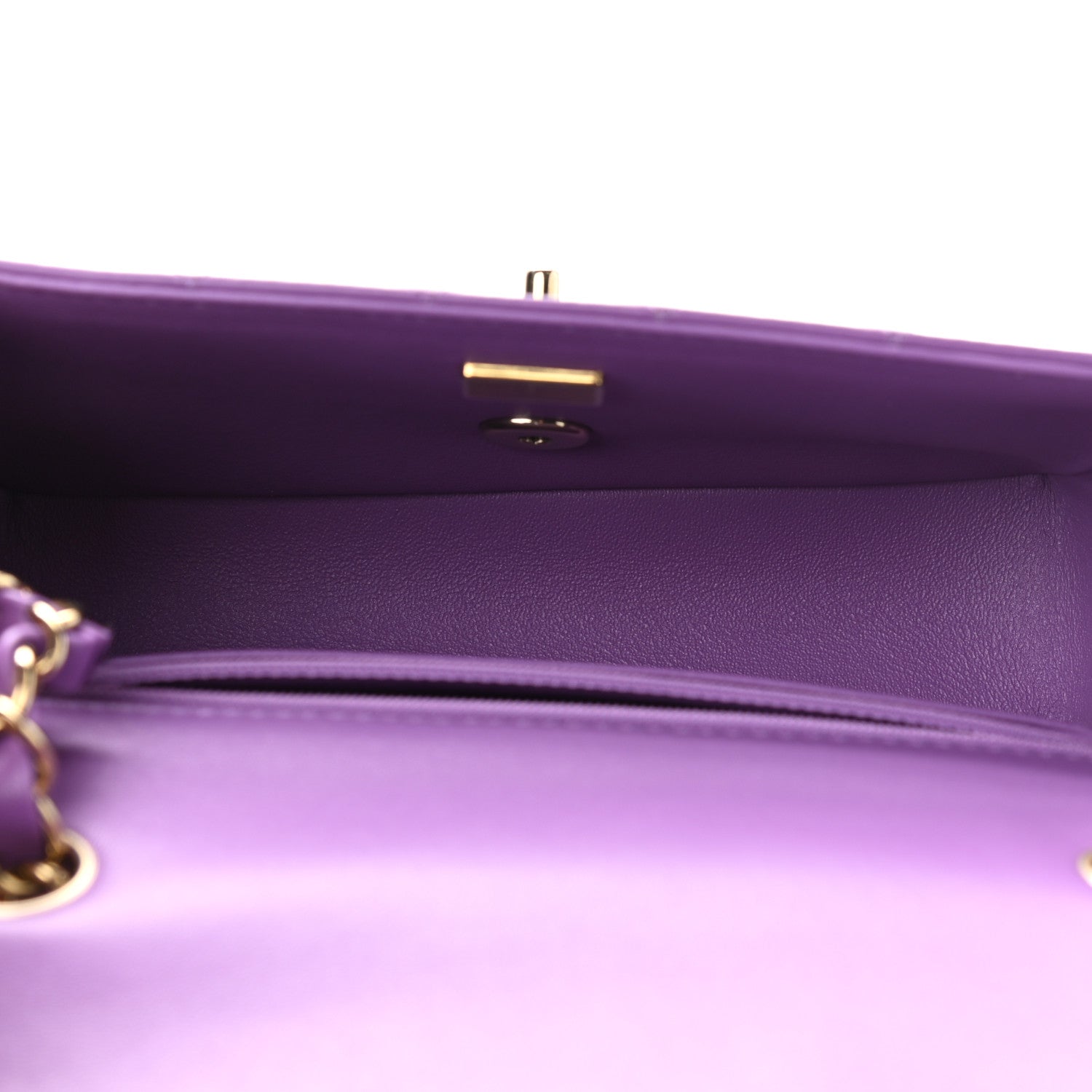 Chanel Lambskin Quilted Mini Rectangular Flap Purple 5 of 11