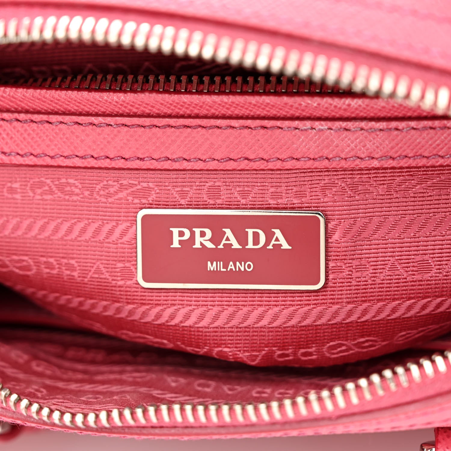 Prada Saffiano Lux Convertible Bowler Peonia 6 of 13