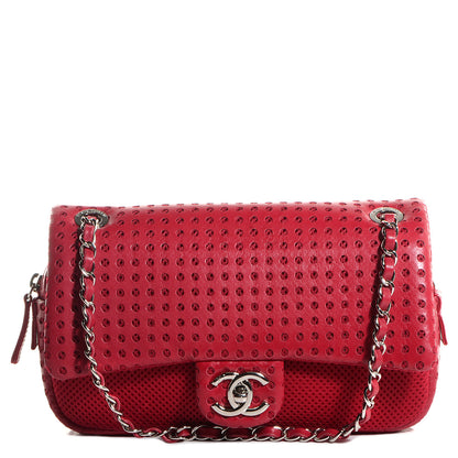 Chanel Perforated Lambskin Medium Easy Flap Red 1 of 8