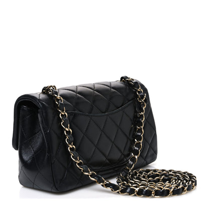 Chanel Lambskin Quilted Mini Rectangular Flap Black 3 of 10
