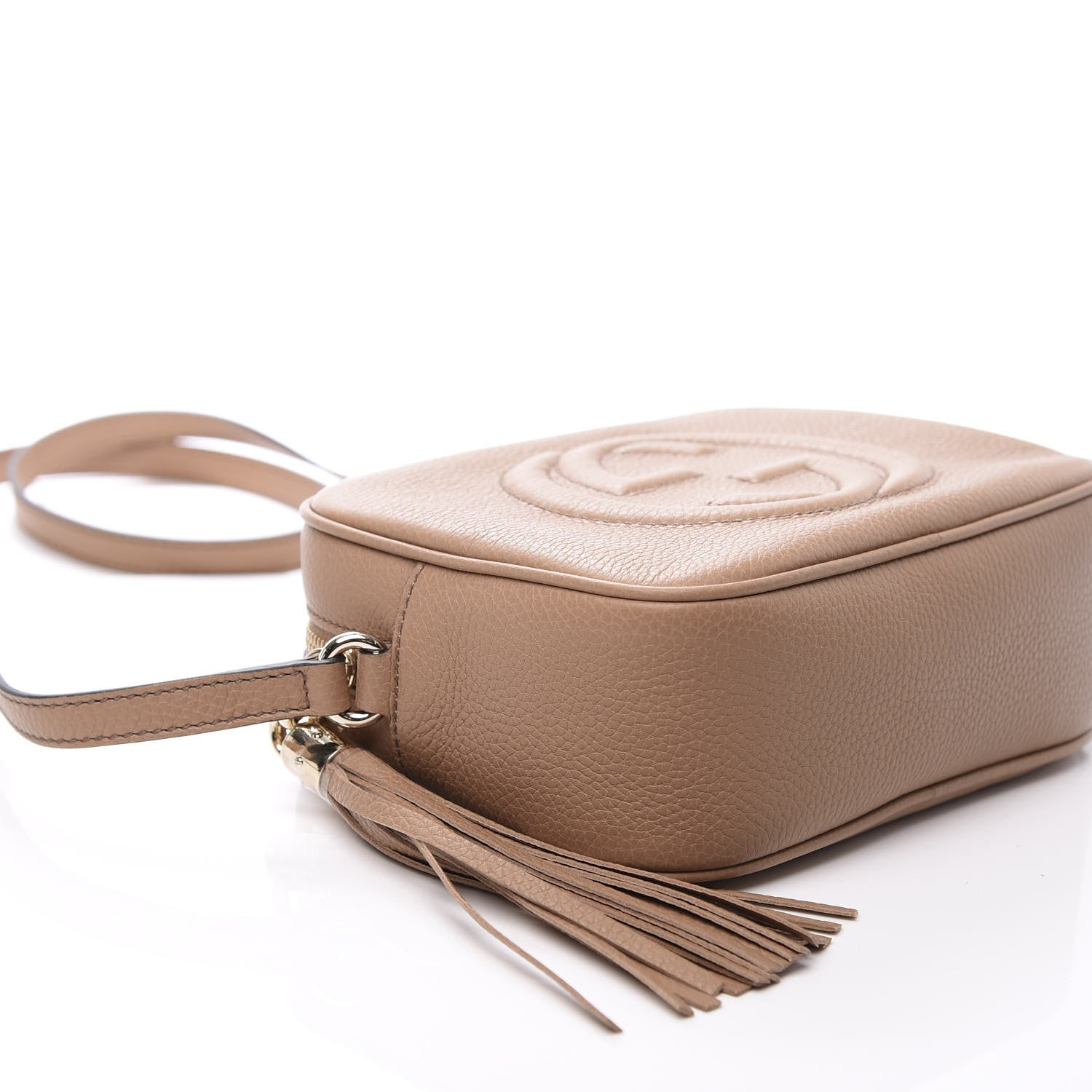 Gucci Pebbled Calfskin Small Soho Disco Bag Camelia 7 of 11