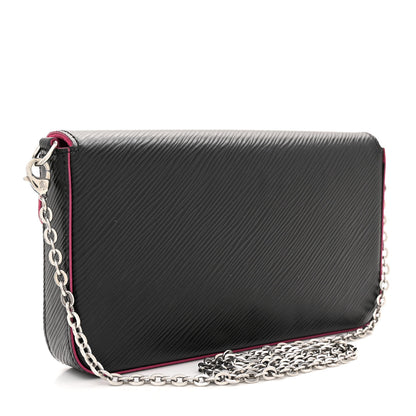 Louis Vuitton Epi Pochette Felicie Black Hot Pink 4 of 16