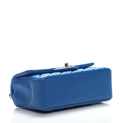 Chanel Lambskin Quilted Mini Rectangular Flap Blue 4 of 7