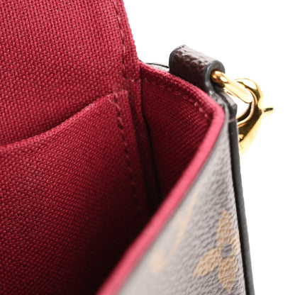 Louis Vuitton Monogram Pochette Felicie Chain Wallet Fuchsia 13 of 15
