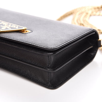 Prada Saffiano Chain Wallet Black 8 of 8