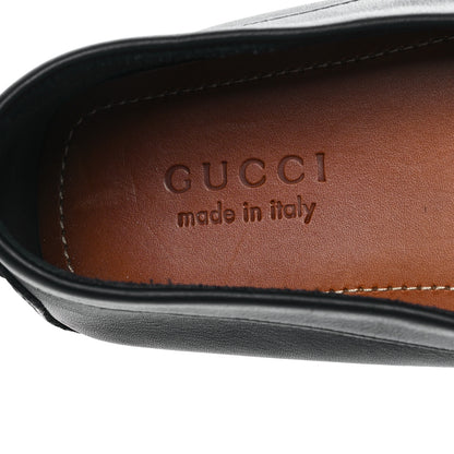 Gucci Soft Clove Calfskin Mens Interlocking G Driver Loafers 9.5 Black 7 of 9