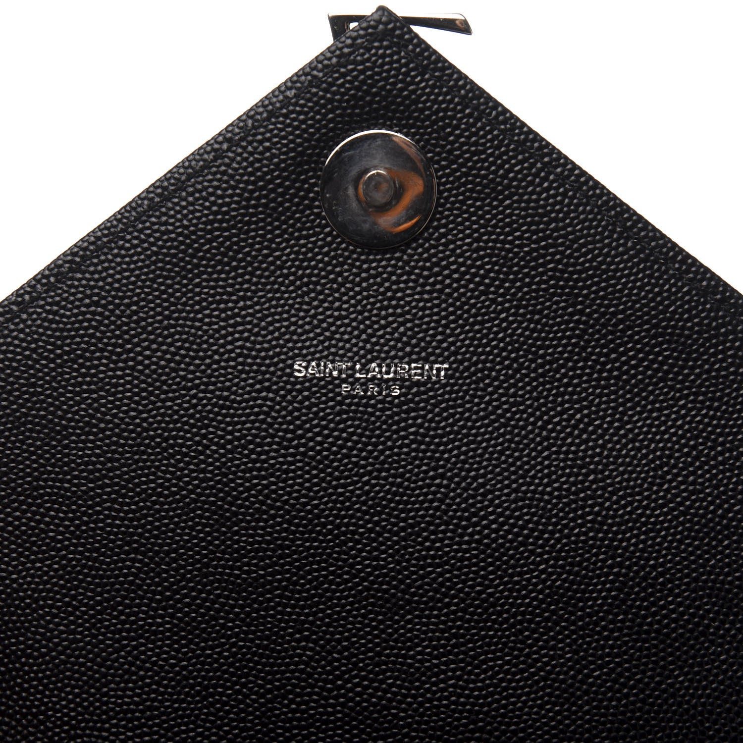 Saint Laurent Grain De Poudre Matelasse Chevron Large Monogram Satchel Black 9 of 11
