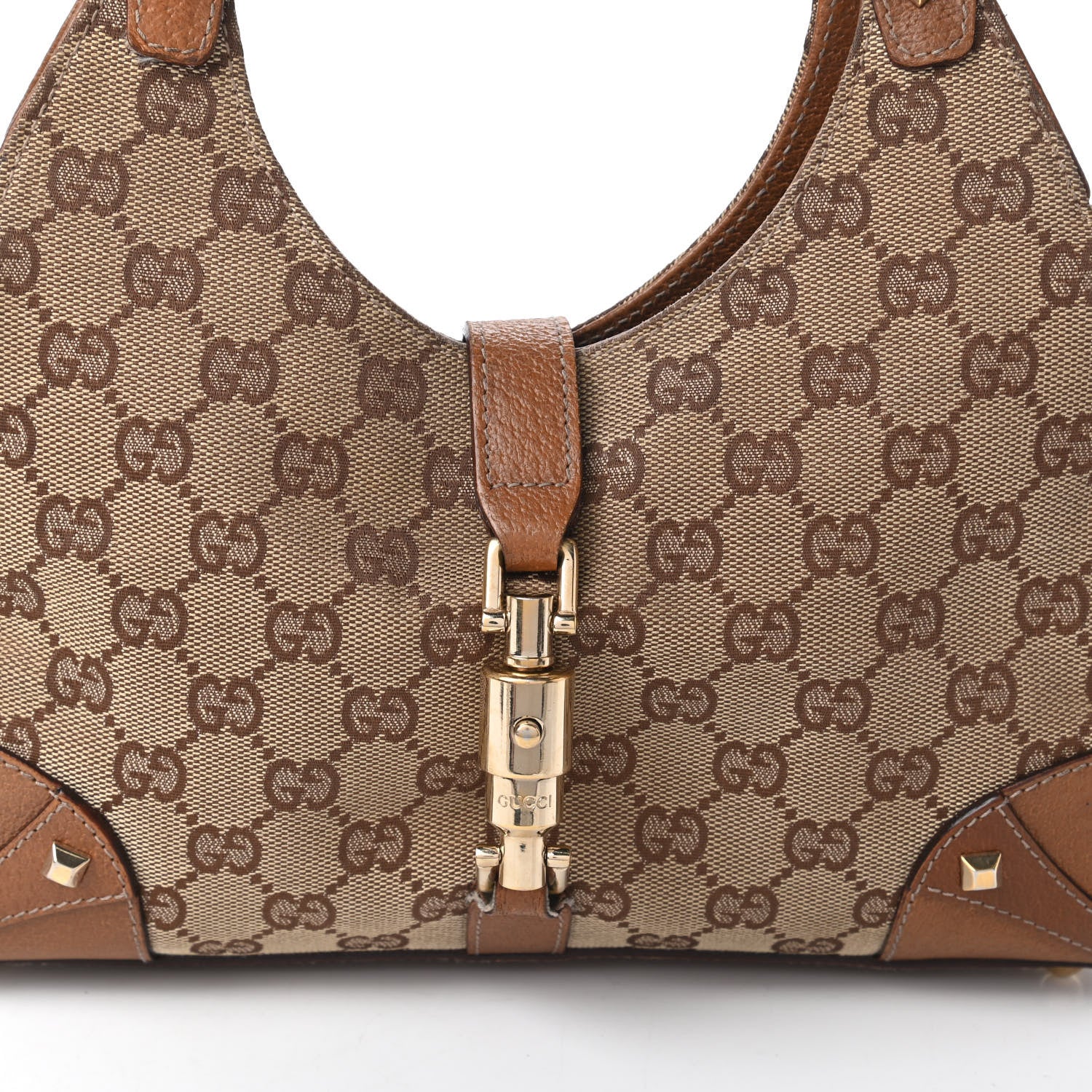Gucci Monogram Jackie O Hobo Brown 10 of 10