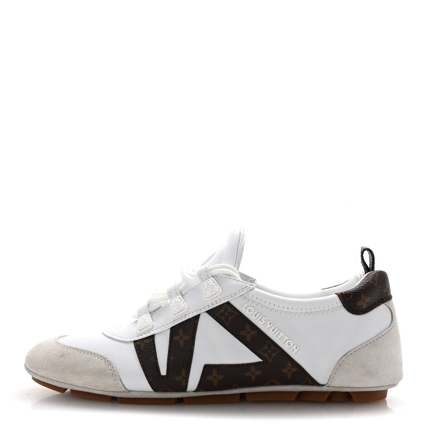 Monogram Calfskin Womens LV Sneakerina 38 White