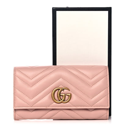 Gucci Calfskin Matelasse GG Marmont Continental Wallet Perfect Pink 12 of 12
