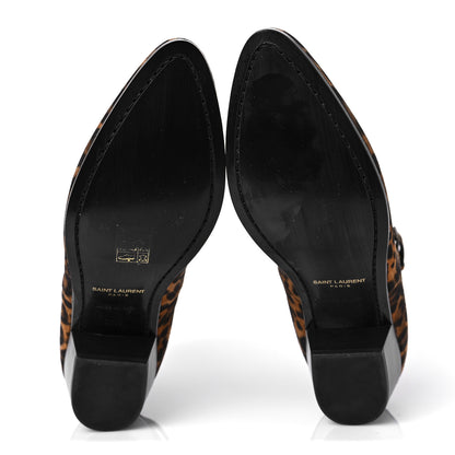 Saint Laurent Suede Blake Ankle Boots 38.5 Leopard 5 of 7