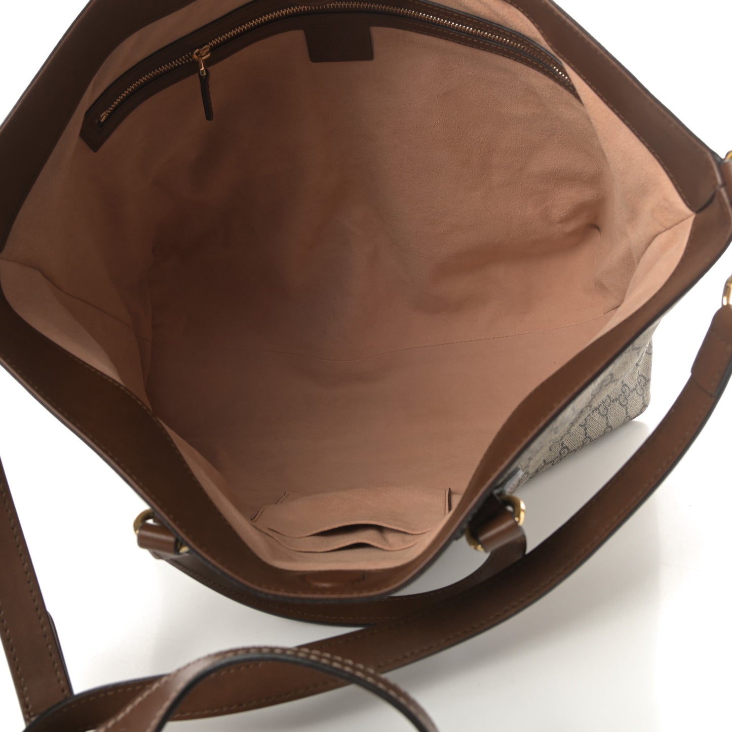 Soft GG Supreme Monogram Medium Crossbody Tote Beige Cuir