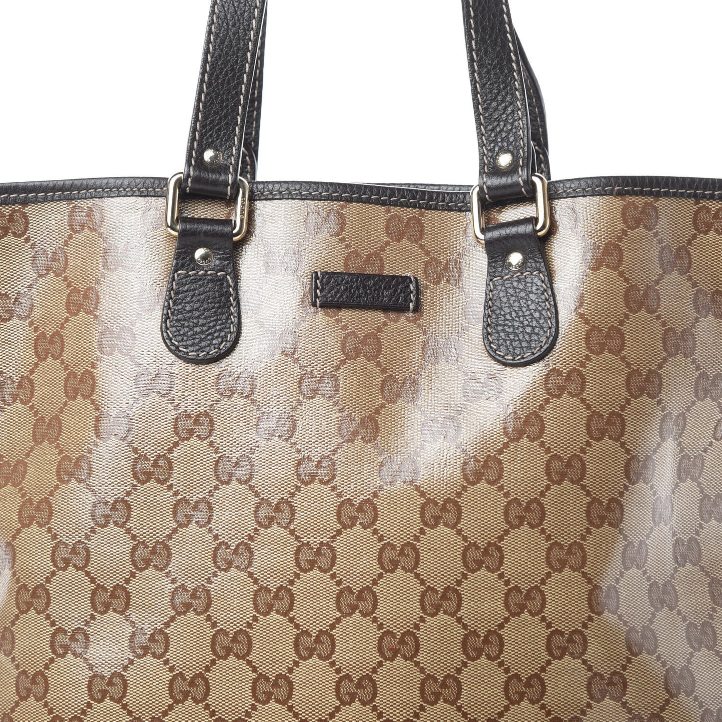 Crystal Monogram Joy Tote Dark Brown